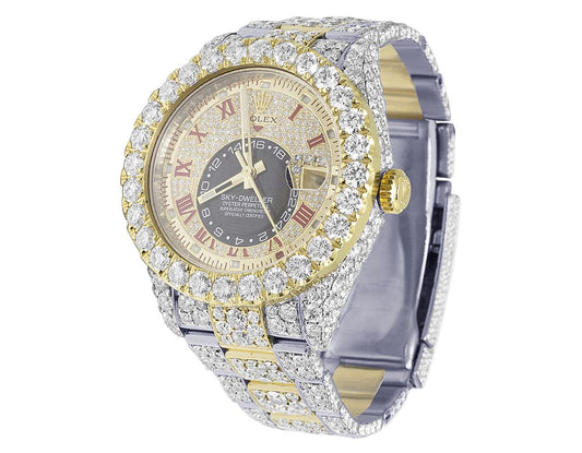 Rolex Watch iced out diamond watch handmade real moissanite watch gold plated bust down watch