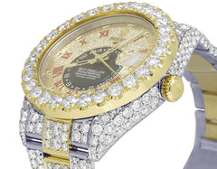 Rolex Watch iced out diamond watch handmade real moissanite watch gold plated bust down watch