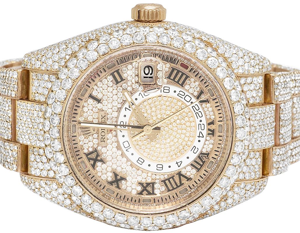 Rolex Watch custom iced out diamond watch moissanite bust down watch men luxury watch