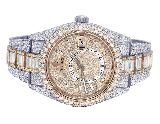 Rolex Watch fully iced out moissanite watch automatic diamond watch mens wrist watch bust down watch