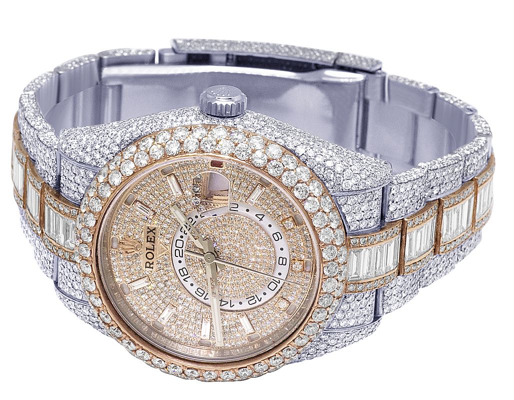 Rolex Watch fully iced out moissanite watch automatic diamond watch mens wrist watch bust down watch