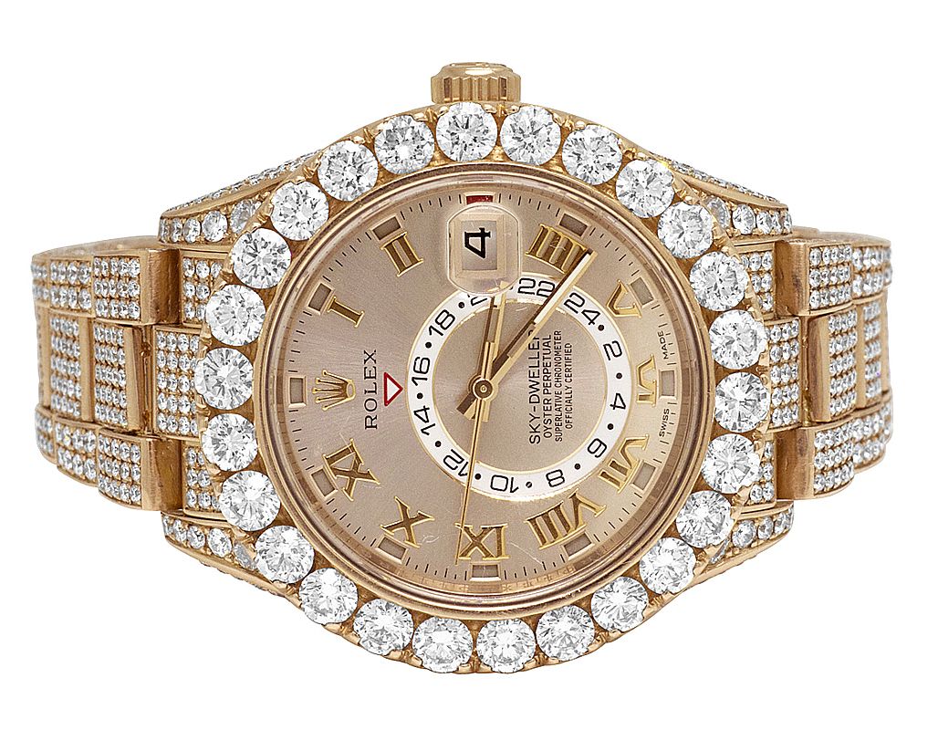 Rolex Watch fully automatic iced out watch men hip hop watch round diamond bezel stainless steel watch