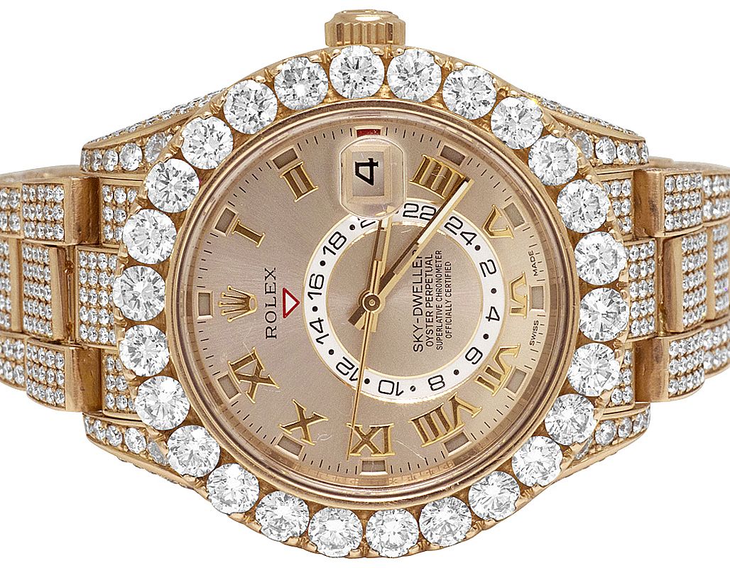 Rolex Watch fully automatic iced out watch men hip hop watch round diamond bezel stainless steel watch