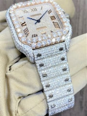 Cartier Watch moissanite wrist watch fully iced out diamond watch hip hop watch custom watch