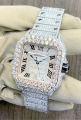 Cartier Watch moissanite wrist watch fully iced out diamond watch hip hop watch custom watch