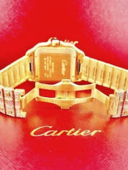 Cartier Watch yellow gold moissanite diamond watch automatic stainless steel watch custom bling watch