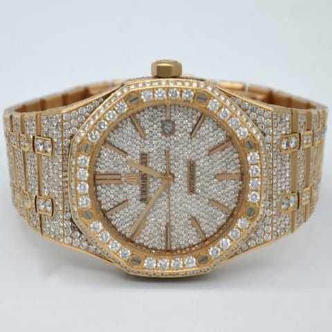 Audemars Piguet Watch vvs moissanite watch for him hip hop diamond watch gold plated stainless steel watch