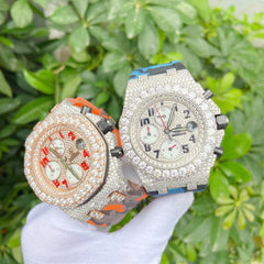 Audemars Piguet Watch moissanite watch for him men luxury sports watch iced out chronograph rubber strap diamond watch