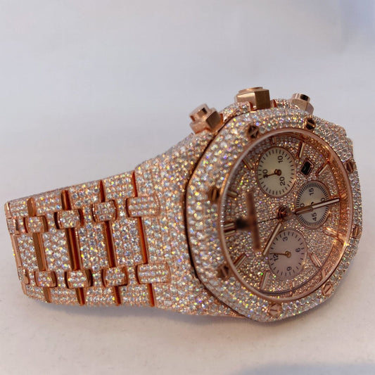 Audemars Piguet Watch iced out hip hop watch real moissanite diamond studded watch men luxury wrist watch