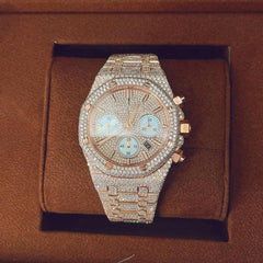 Audemars Piguet Watch iced out hip hop watch real moissanite diamond studded watch men luxury wrist watch