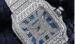 Cartier Watch iced out diamond watch real moissanite handmade automatic watch mens hip hop watch