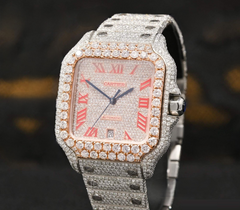 Cartier Watch stylish hip hop moissanite watch fully automatic wrist watch luxury bust down watch