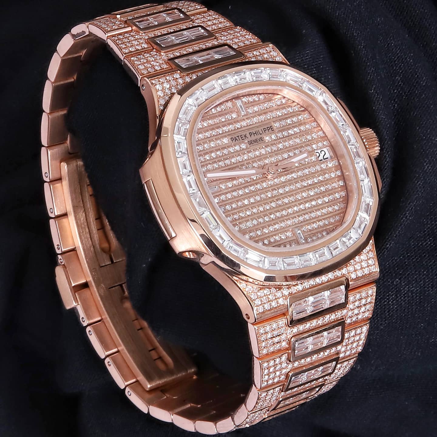 Patek Philippe Watch rose gold moissanite diamond watch stainless steel watch luxury hip hop watch mens wrist watch