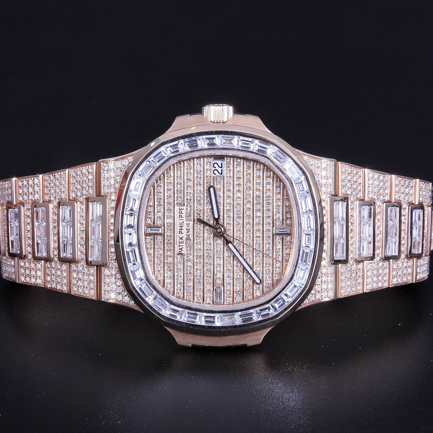 Patek Philippe Watch rose gold moissanite diamond watch stainless steel watch luxury hip hop watch mens wrist watch