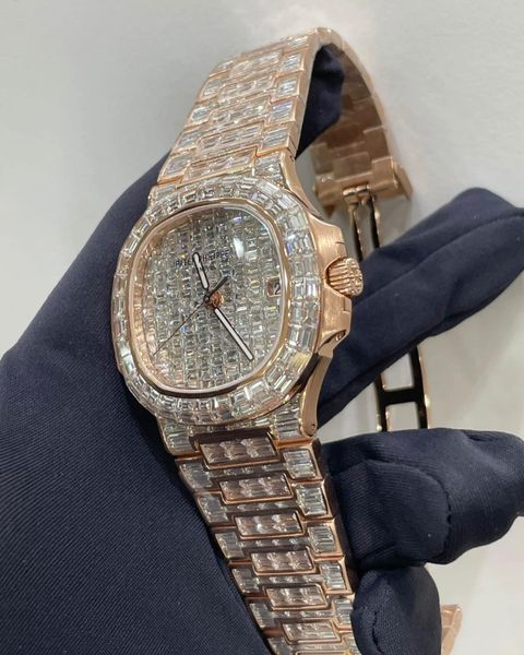 Patek Philippe Watch automatic vvs moissanite diamond watch stainless steel watch iced out bling watch