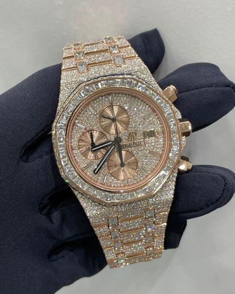 Audemars Piguet Watch vvs diamond watch iced out moissanite studded watch quartz watch men hip hop watch