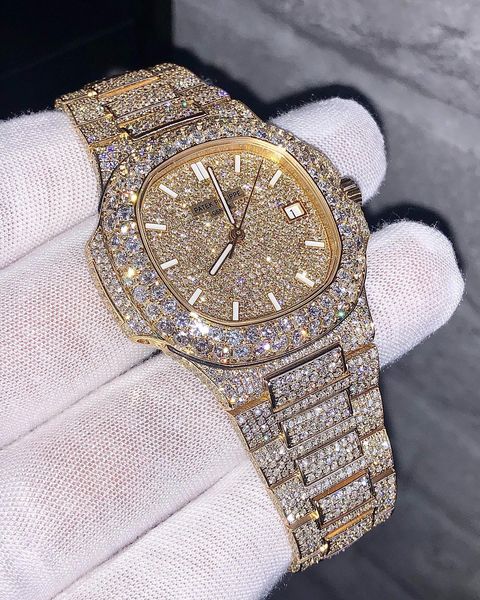 Patek Philippe Watch high quality vvs moissanite watch bling diamond watch cutsom iced out watch