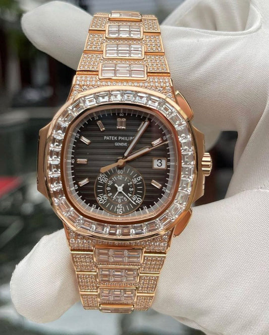 Patek Philippe Watch men luxury wrist watch bling iced out moissanite watch stainless steel watch