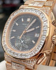 Patek Philippe Watch men luxury wrist watch bling iced out moissanite watch stainless steel watch