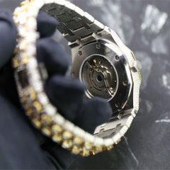 Audemars Piguet Watch moissanite skeleton watch custom handmade watch iced out diamond watch mens automatic wrist watch