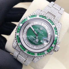 Rolex Watch iced out moissanite watch custom hip hop watch men luxury wrist watch stainless steel watch