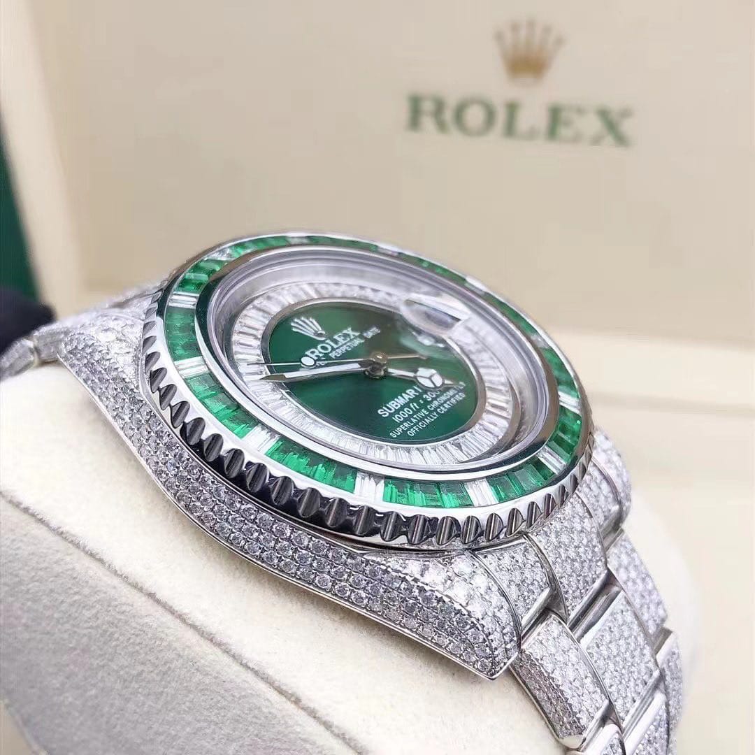 Rolex Watch iced out moissanite watch custom hip hop watch men luxury wrist watch stainless steel watch