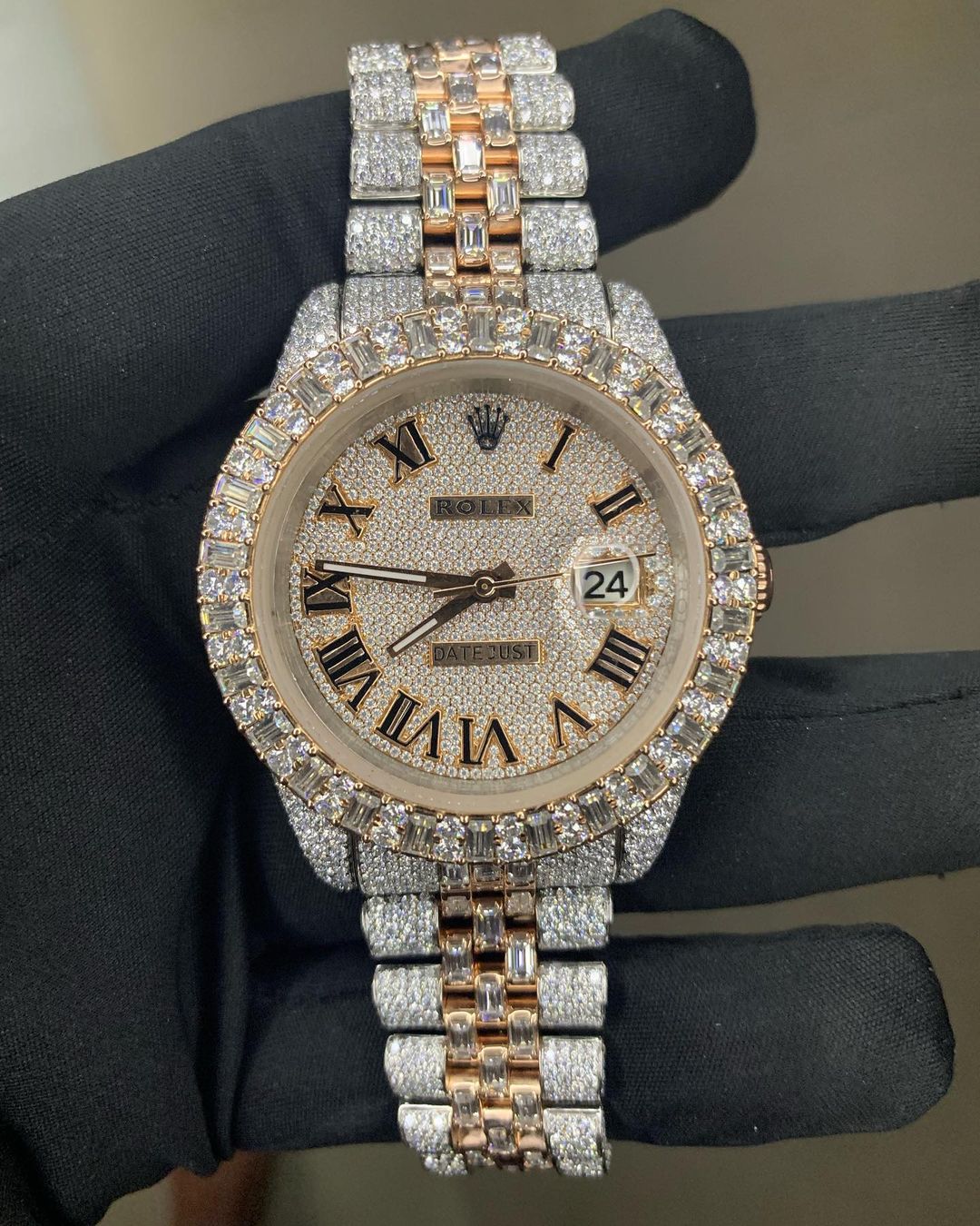 Rolex Watch luxuries moissanite watch iced out hip hop watch custom automatic watch