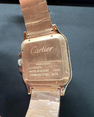 Cartier Watch fully iced out men wrist watch custom moissanite diamond watch bust down watch hip hop watch