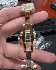 Cartier Watch fully iced out men wrist watch custom moissanite diamond watch bust down watch hip hop watch