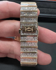 Cartier Watch fully iced out men wrist watch custom moissanite diamond watch bust down watch hip hop watch