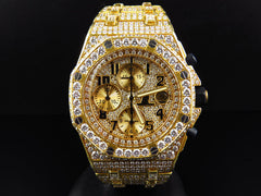 Audemars Piguet Watch luxury yellow gold iced out moissanite watch men quartz wrist watch