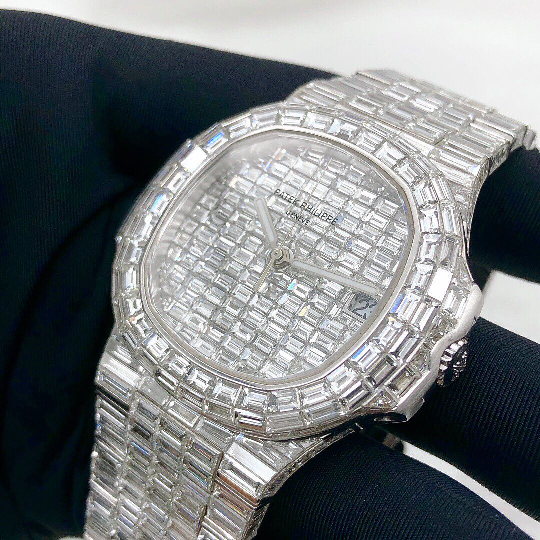 Patek Philippe Watch luxury iced out moissanite vvs diamond watch for men with automatic movement