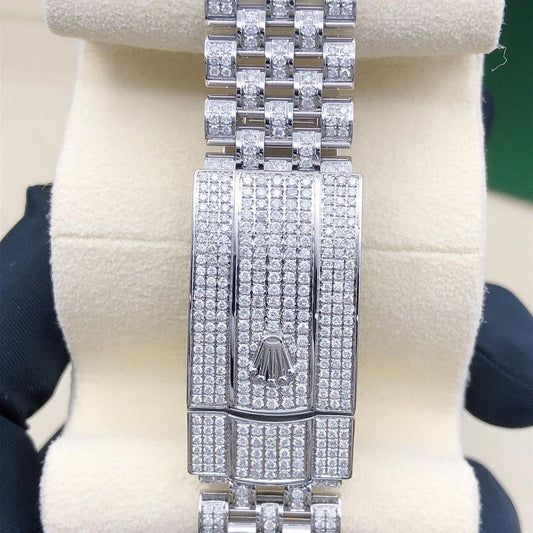 Rolex Watch iced out moissanite studded men wrist watch hip hop watch gift for him luxury bust down watch