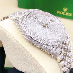 Rolex Watch men luxury wrist watch bling iced out moissanite diamond watch auto date stainless steel watch