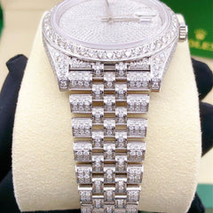 Rolex Watch men luxury wrist watch bling iced out moissanite diamond watch auto date stainless steel watch