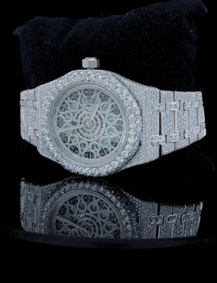 Audemars Piguet Watch iced out skeleton watch for men vvs moissanite watch for gift handmade hip hop watch