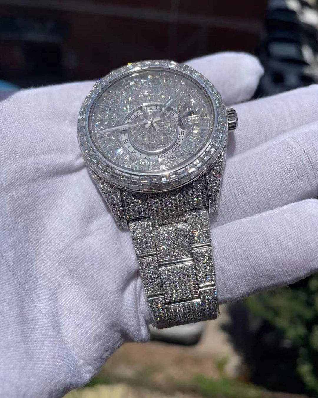 Rolex Watch vvs moissanite diamond watch men luxury iced out watch hip hop watch