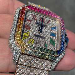 Cartier Watch custom iced out watch men luxury moissanite diamond watch hip hop watch