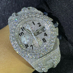 Audemars Piguet Watch custom moissanite watch for mens iced out diamond hip hop watch bust down watch for gift