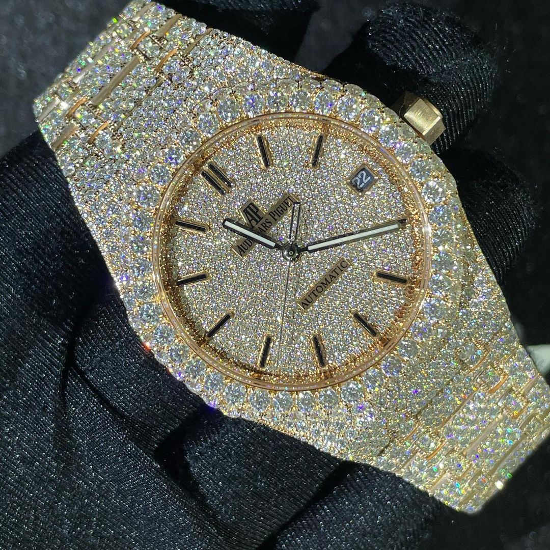 Audemars Piguet Watch automatic moissanite iced out hip hop watch luxuries bust down watch