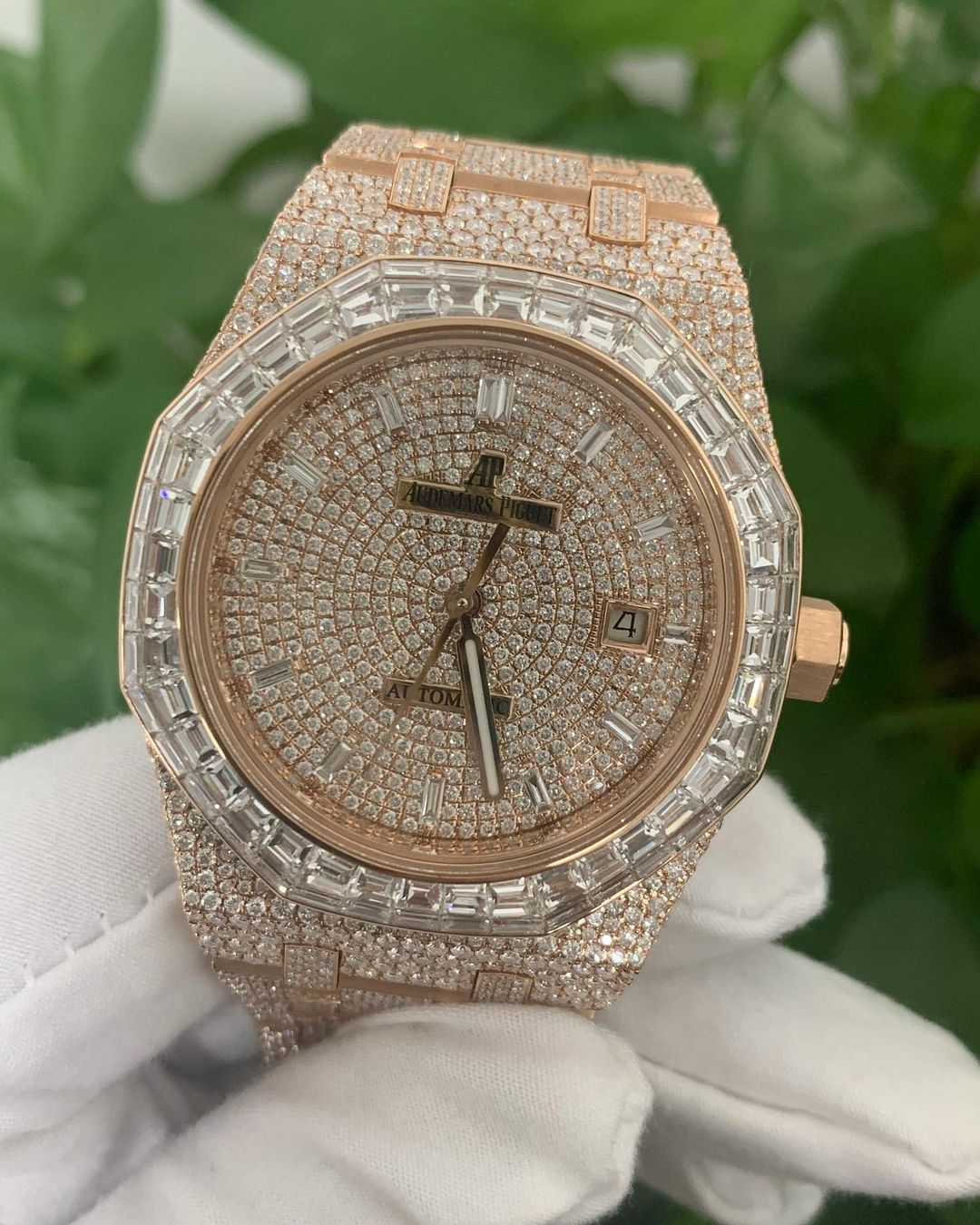 Audemars Piguet Watch custom baguette diamond watch hip hop iced out watch moissanite men wrist watch