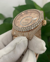 Rolex Watch fully iced moissanite diamond watch stainless steel automatic watch bust down watch