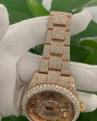 Rolex Watch fully iced moissanite diamond watch stainless steel automatic watch bust down watch