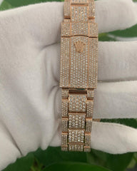 Rolex Watch fully iced moissanite diamond watch stainless steel automatic watch bust down watch