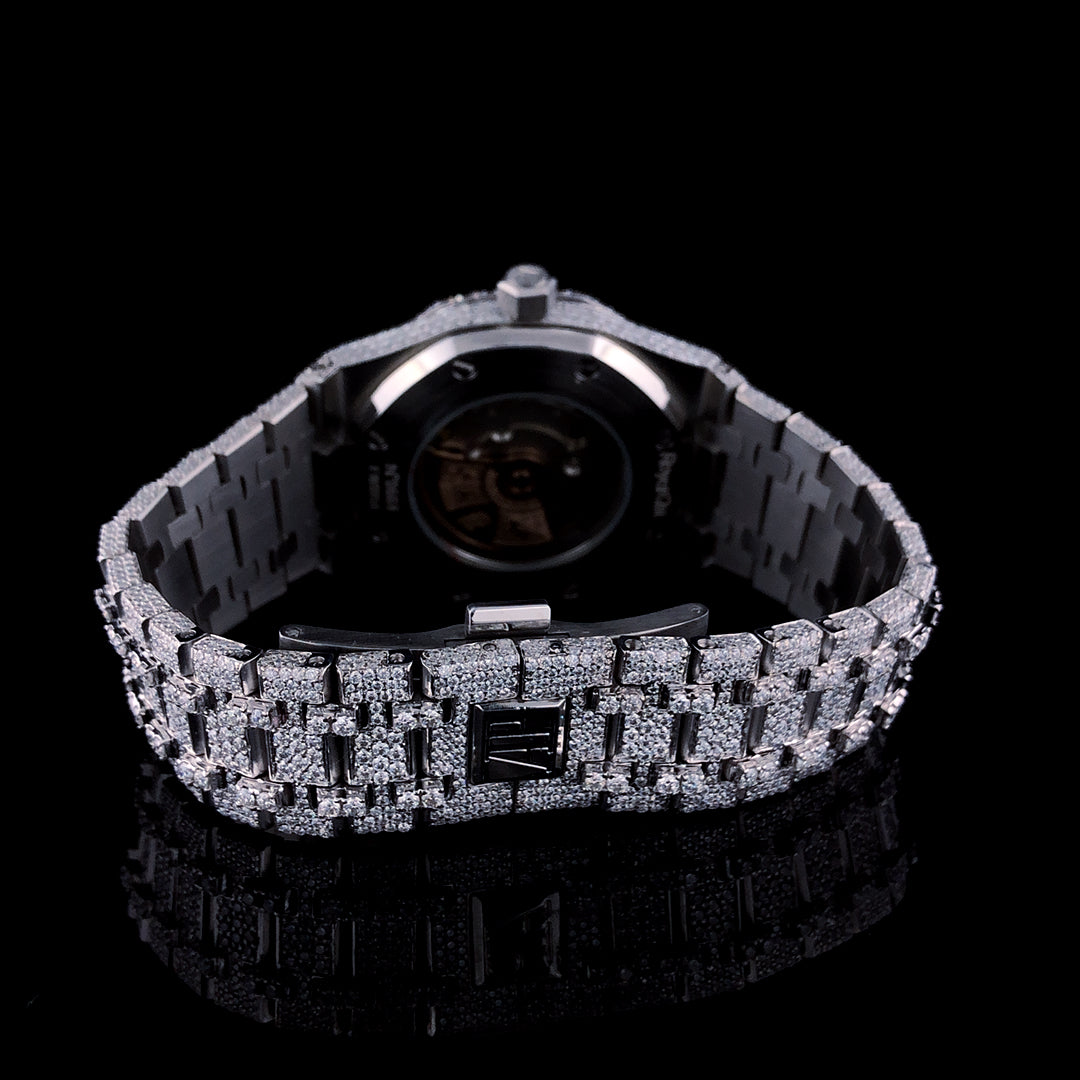 Audemars Piguet Watch fully iced out bling watch moissanite diamond studded watch mens luxury hip hop watch